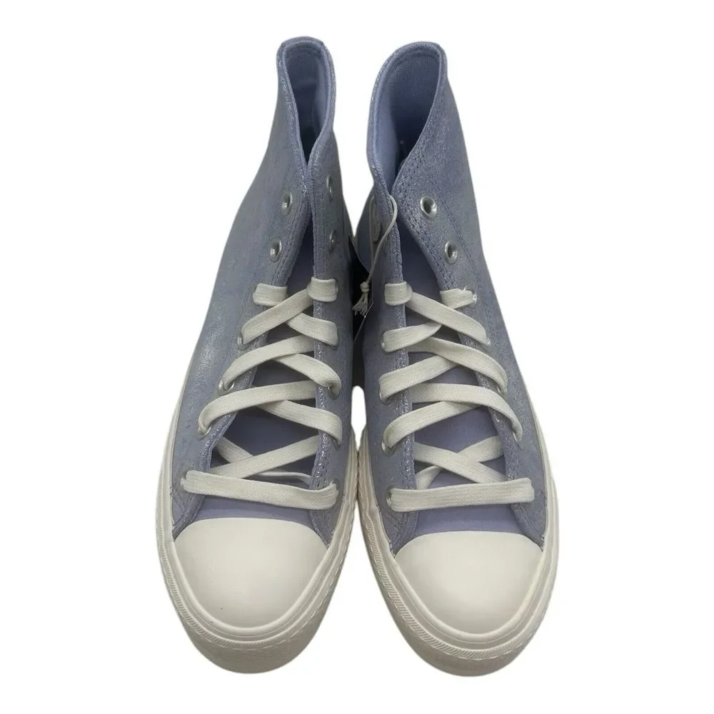 Converse Chuck Taylor All Star Lift Platform Suede Shimmer Shoes Womens 7 Lilac - Picture 5 of 9